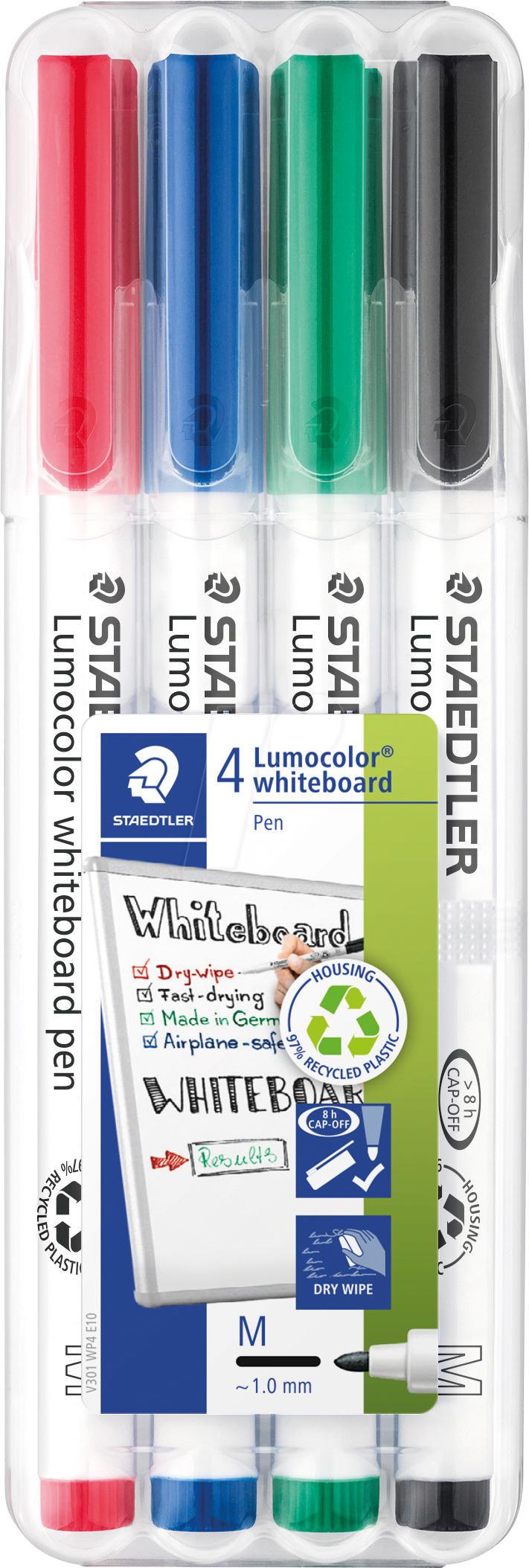 STAEDTLER 301WP4 - Whiteboard Marker, 1 mm, 4 Farben