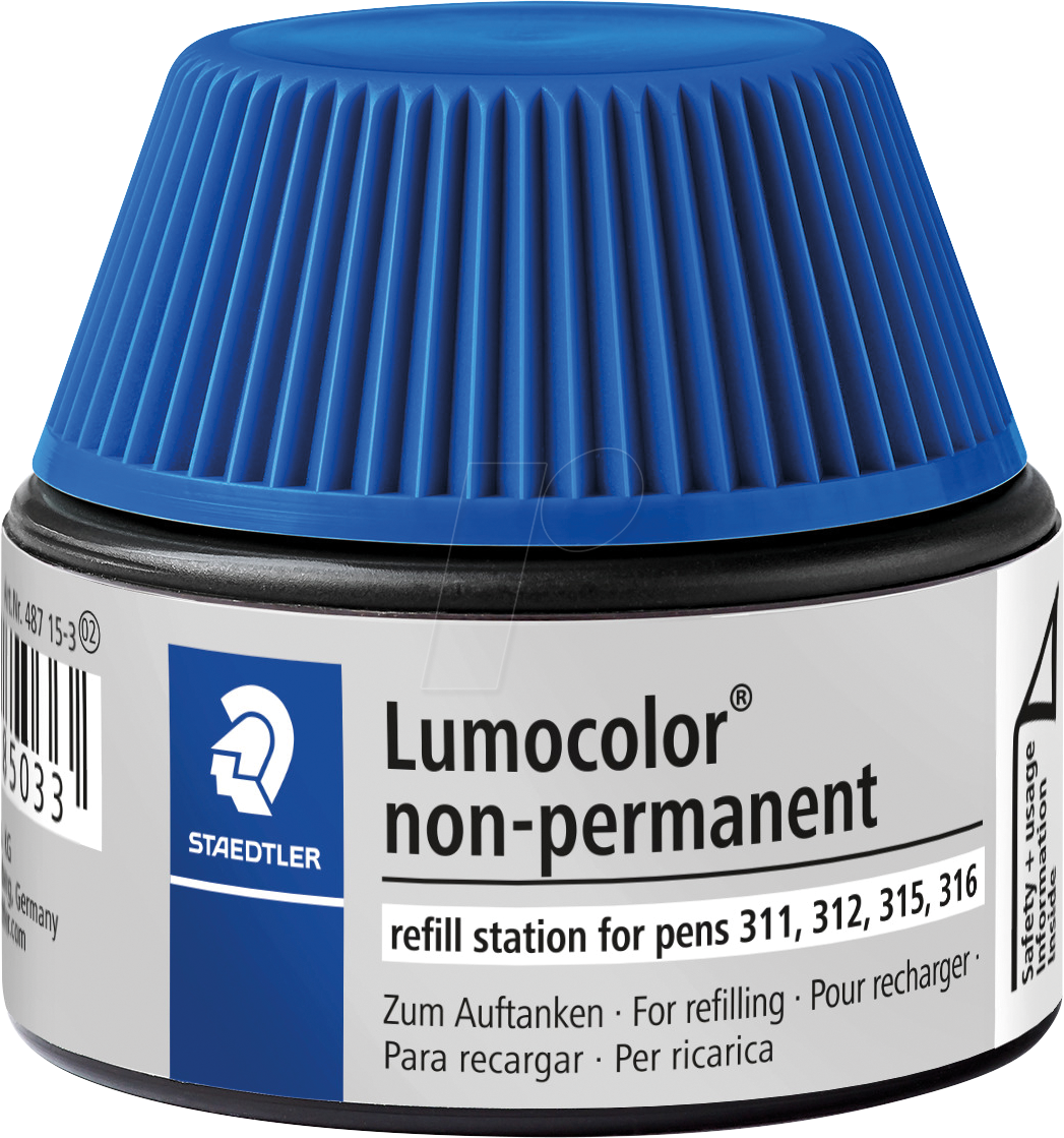 Staedtler Tintentank f.OHPStift wasserl. blau Lumocol. non-permanent 4007817485033 Staedtler 15 Milliliter