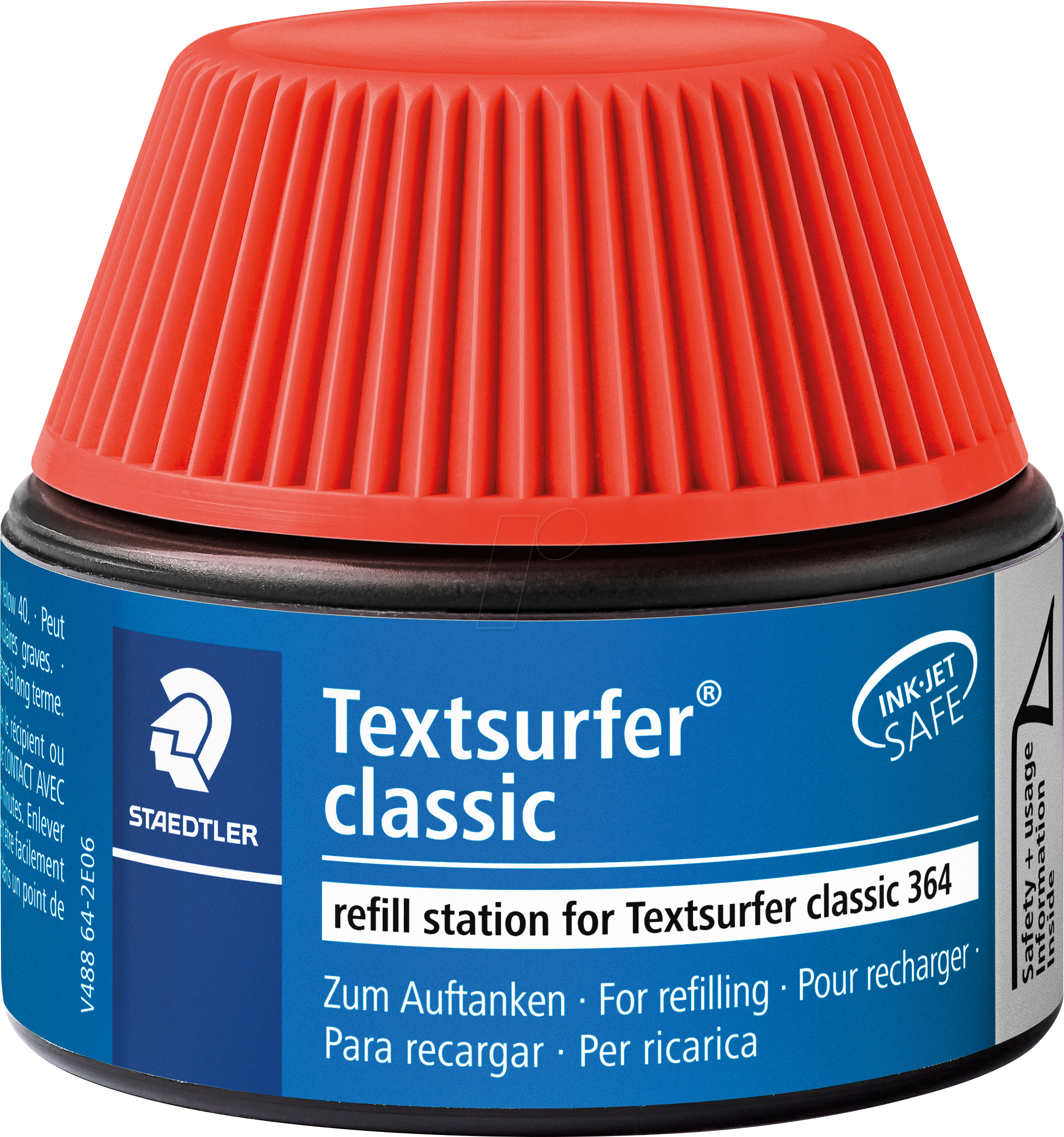STAEDTLER 488642 - Nachfüllstation, Textsurfer 364, rot
