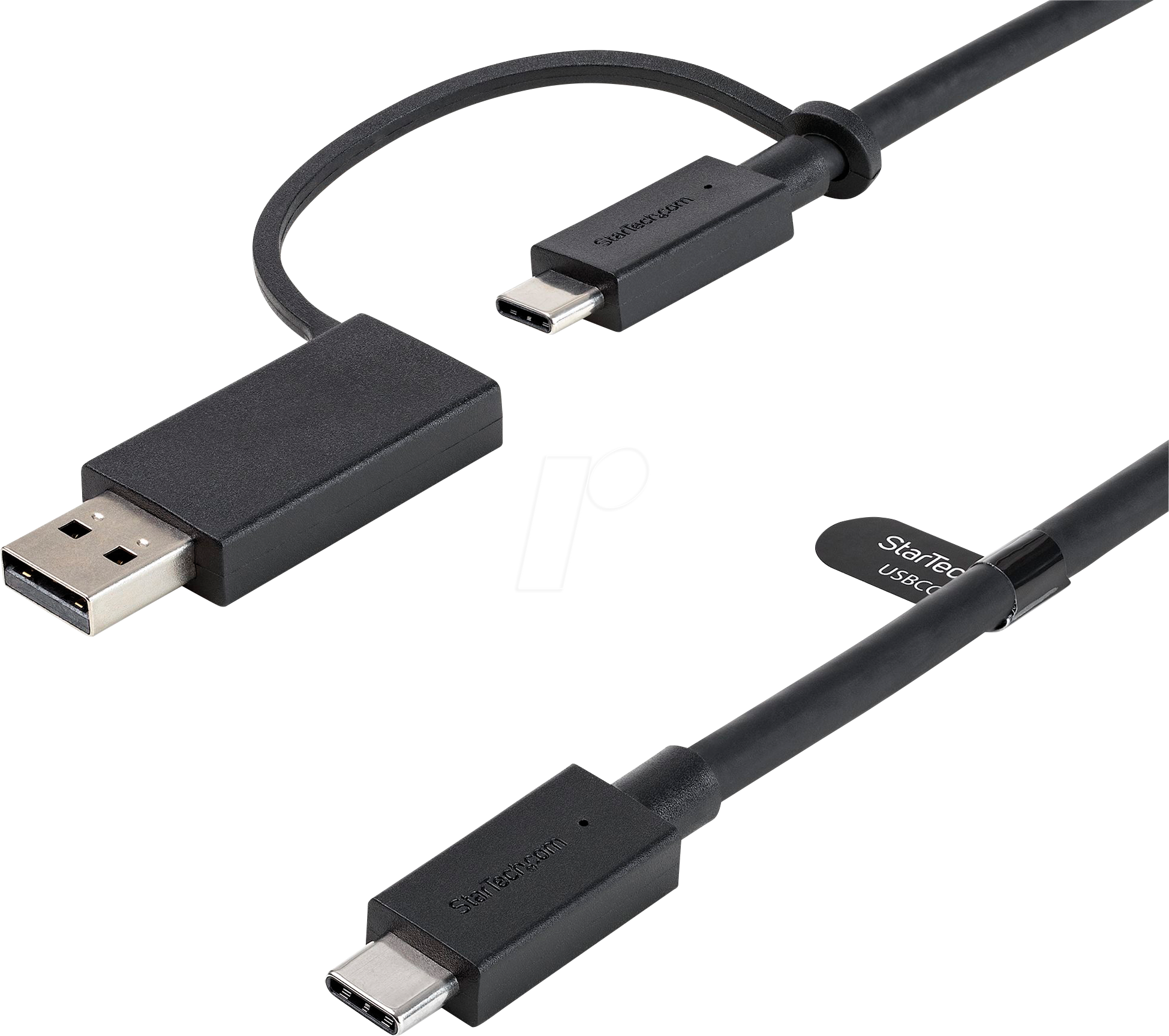 StarTech.com USB C Cable USB-A Adapter Dongle Hybrid 2-in-1 USB C Cable 1m