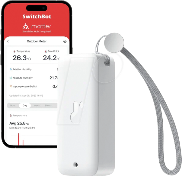 0810150546545 - SWB W3400010 - Hygro- & Thermometer IP65 in- & outdoor weiß