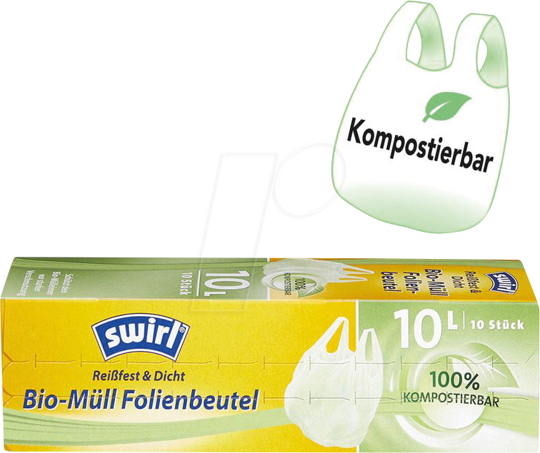 SWIRL 2093954006 - Swirl Biomüllbeutel, 10 Stk,10 Liter