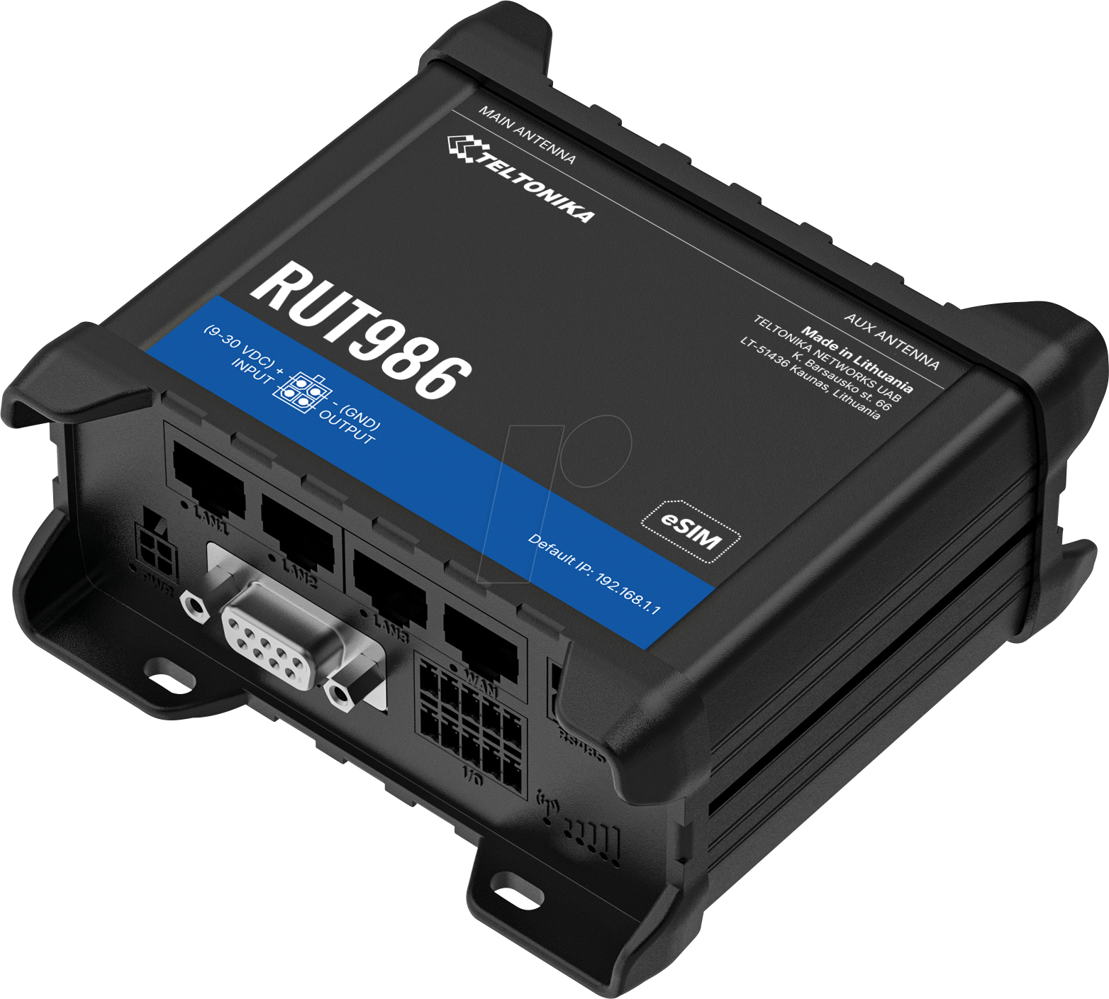 Teltonika RUT986 - wireless router - WWAN - Wi-Fi - 4G 3G 2G - DIN rail mountable surface-mountable wall-mountable - Wireless router N Standard - 802.11n