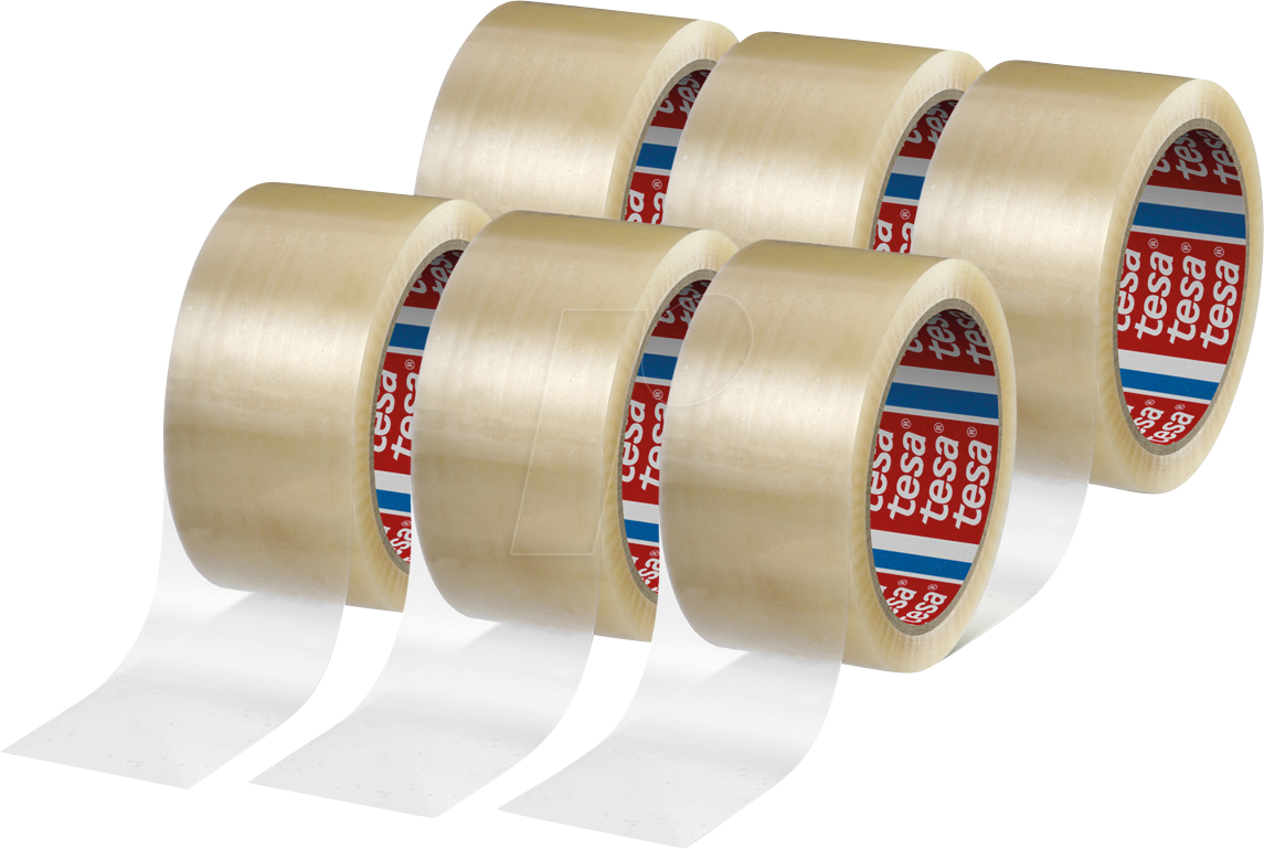 4005800163166 - TESA 04280-00045 - tesapack® PP 66 m x 50 mm 6 Rollen transparent