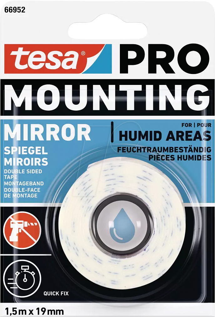 Tesa Fix Clear Double Sided Tape 1/2, Double sided, Tape, Shop Supplies  and Safety