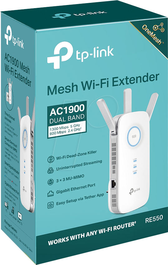 RE550, AC1900 Wi-Fi Range Extender