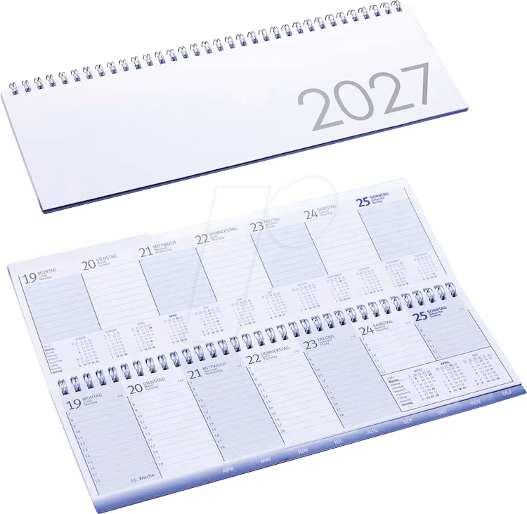 TQK 2027 PREMIUM - Tischquerkalender, Premium mit Register 2027