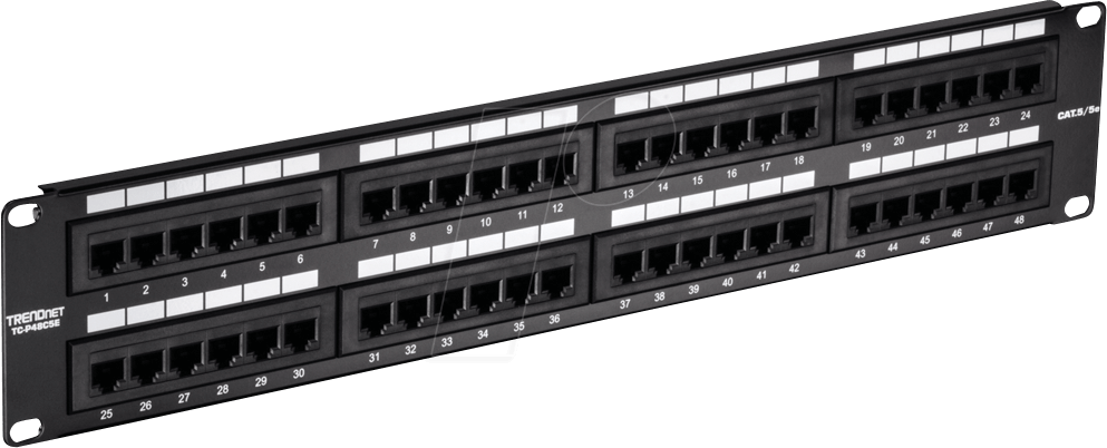 0710931401134 - TRENDnet Patchpanel 48-port Cat5 5e ungeschirmt 19 TC-P48C5E