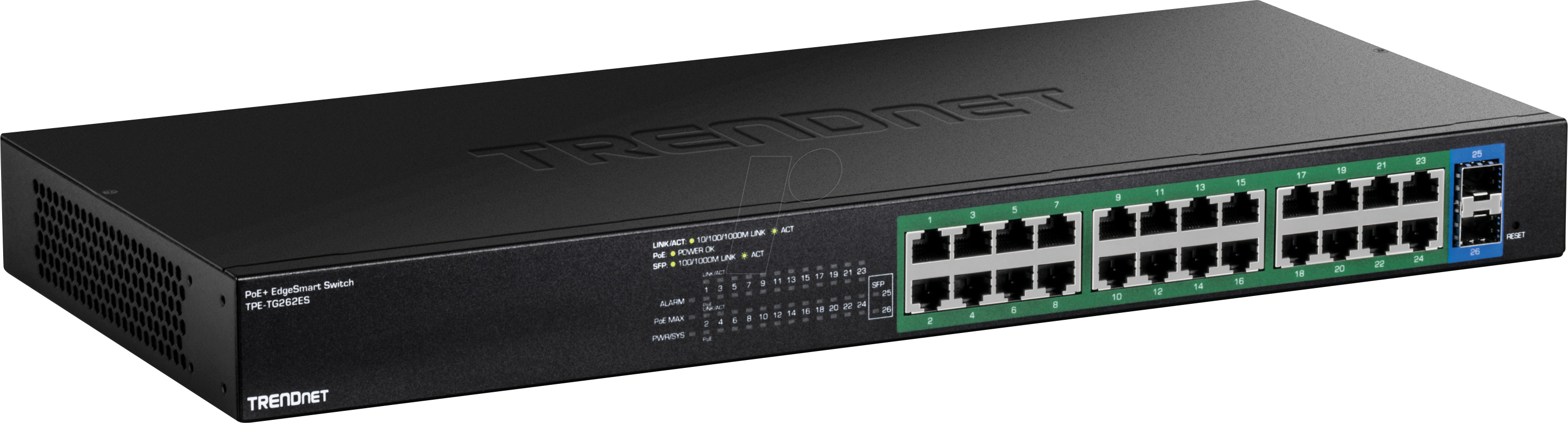 TRENDnet TPE-TG262ES - Version v1.0R - switch - EdgeSmart - 26 ports - smart - rack-mountable - TAA Compliant