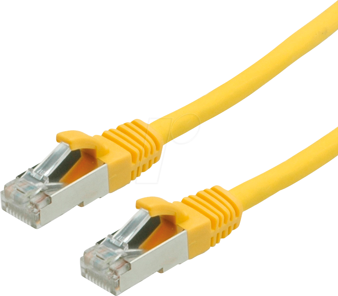 7611990113477 - 21991232 - Patchkabel Cat6 S FTP PIMF gelb 1m