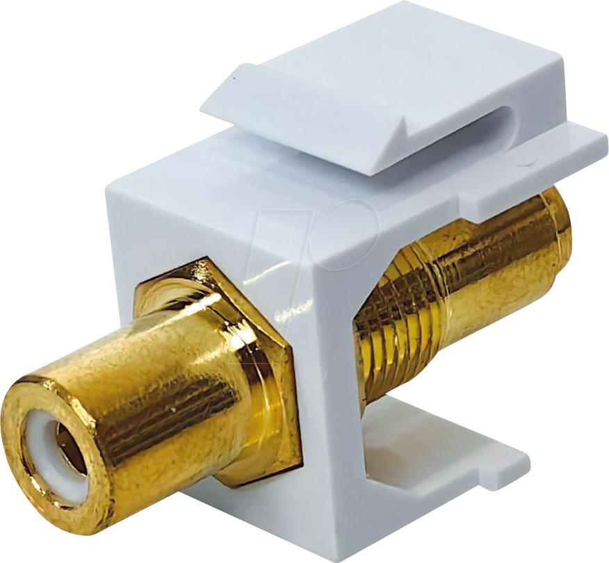 7630049635449 - 25998211 - RCA-Keystone-Kupplung Kunststoff weiß