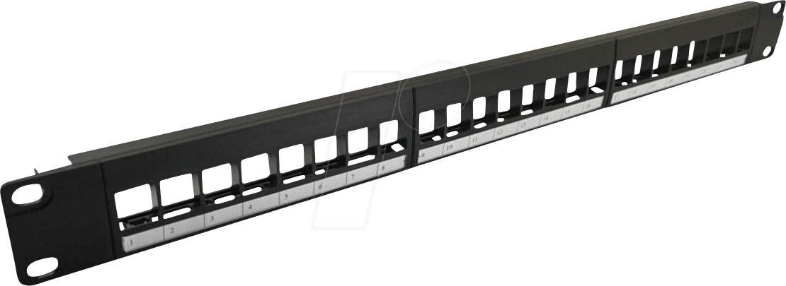 7630049635043 - 26990368 - 19 Modulträger 1 HE 24-Port für LWL-Keystones schwarz