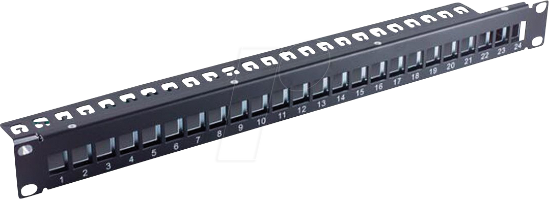 7630049635050 - 26990369 - 19 Modulträger 1 HE 24-Port für LWL-Keystones schwarz