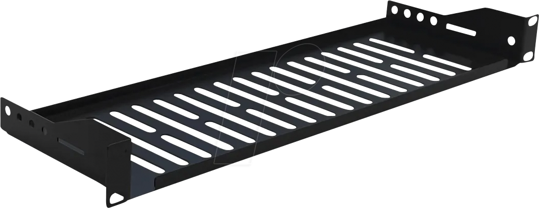 VALUE 26990427 - 19" Fachboden, 1 HE, Tiefe 150 mm, U-Form, schwarz