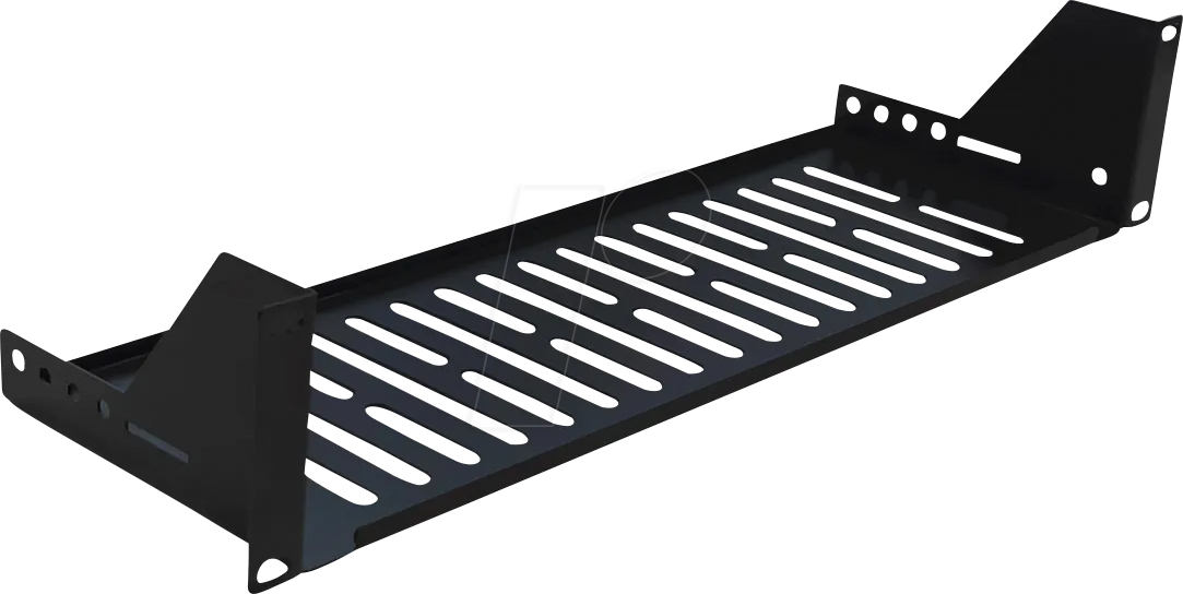 VALUE 26990431 - 19" Fachboden, 2 HE, Tiefe 150 mm, U-Form, schwarz