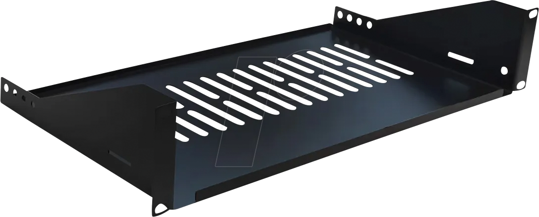 VALUE 26990432 - 19" Fachboden, 2 HE, Tiefe 250 mm, U-Form, schwarz