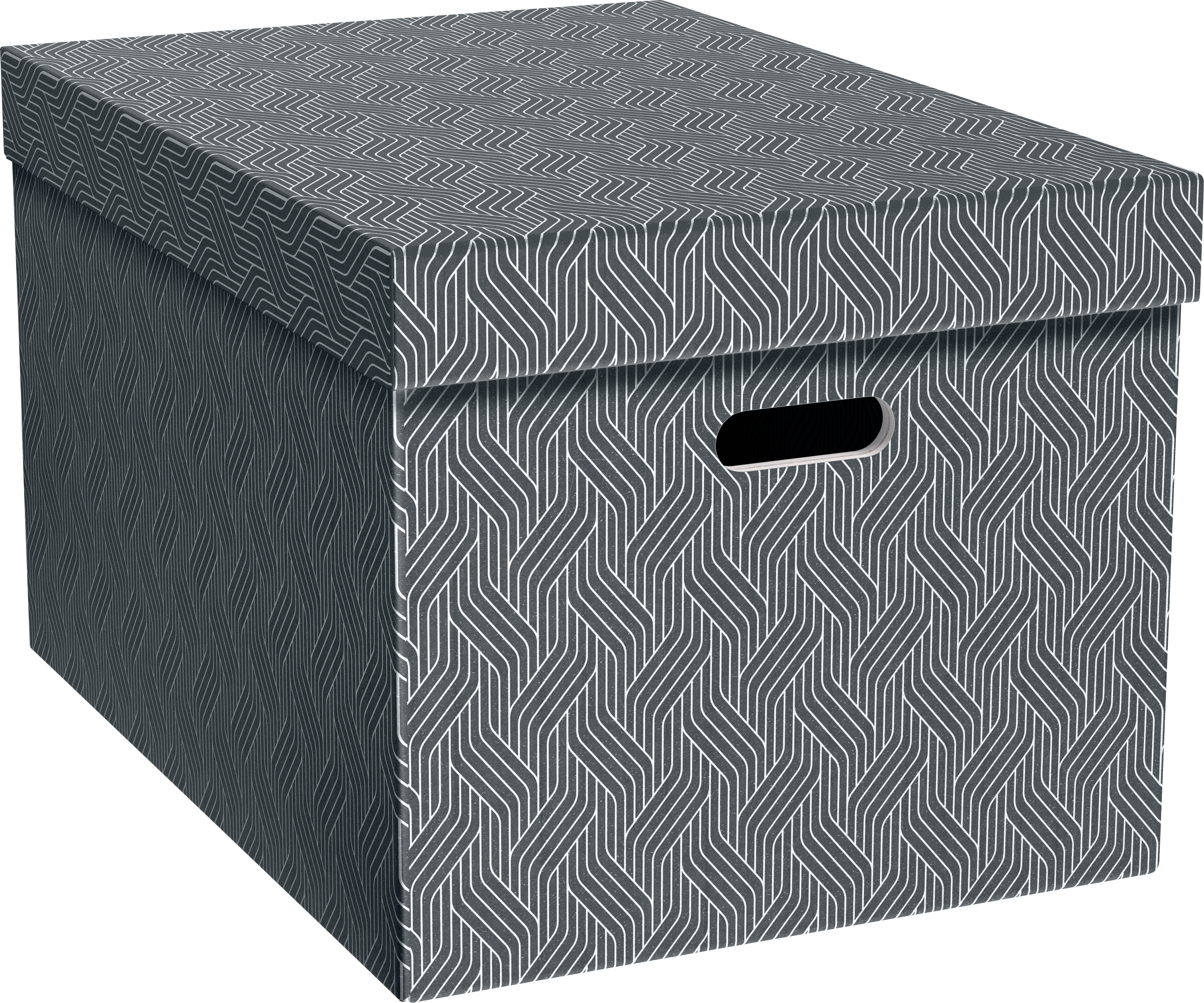 VONL 61420085 - Archivboxen, Recycel, Gr. L, 3 Stück, anthrazit/weiß