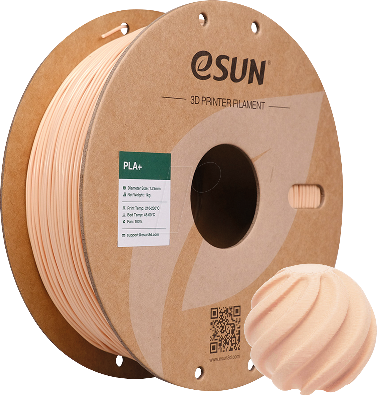 ESUN 72200265 - Filament, PLA+, 1,75 mm, beige, 1 kg