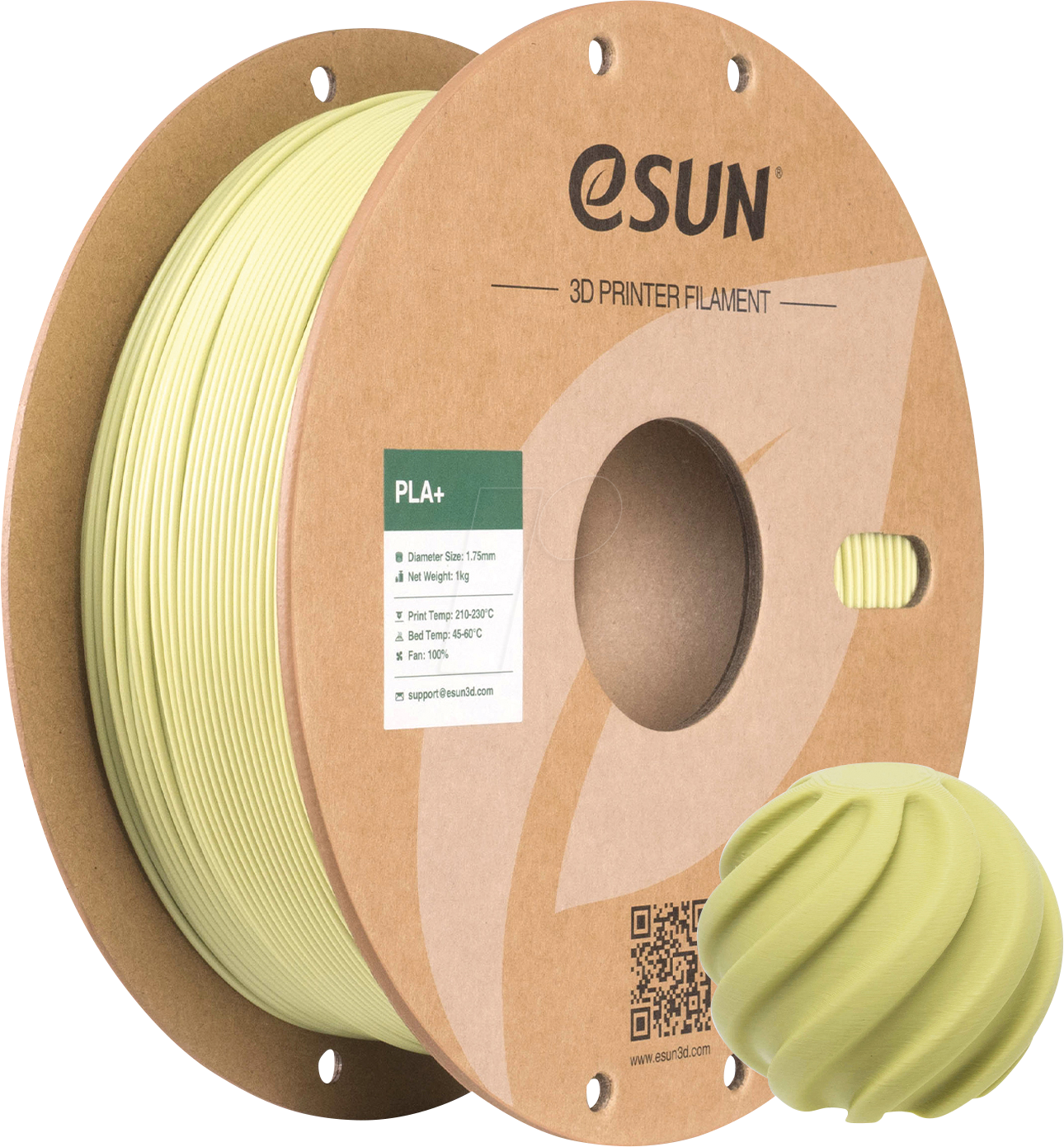 6922572215870 - 72215870 - Filament PLA+ 175 mm senfgrün 1 kg