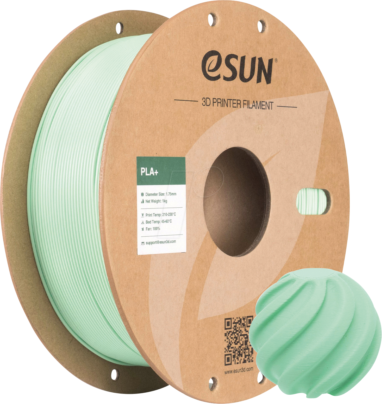 6922572216426 - 72216426 - Filament PLA+ 175 mm minzgrün 1 kg