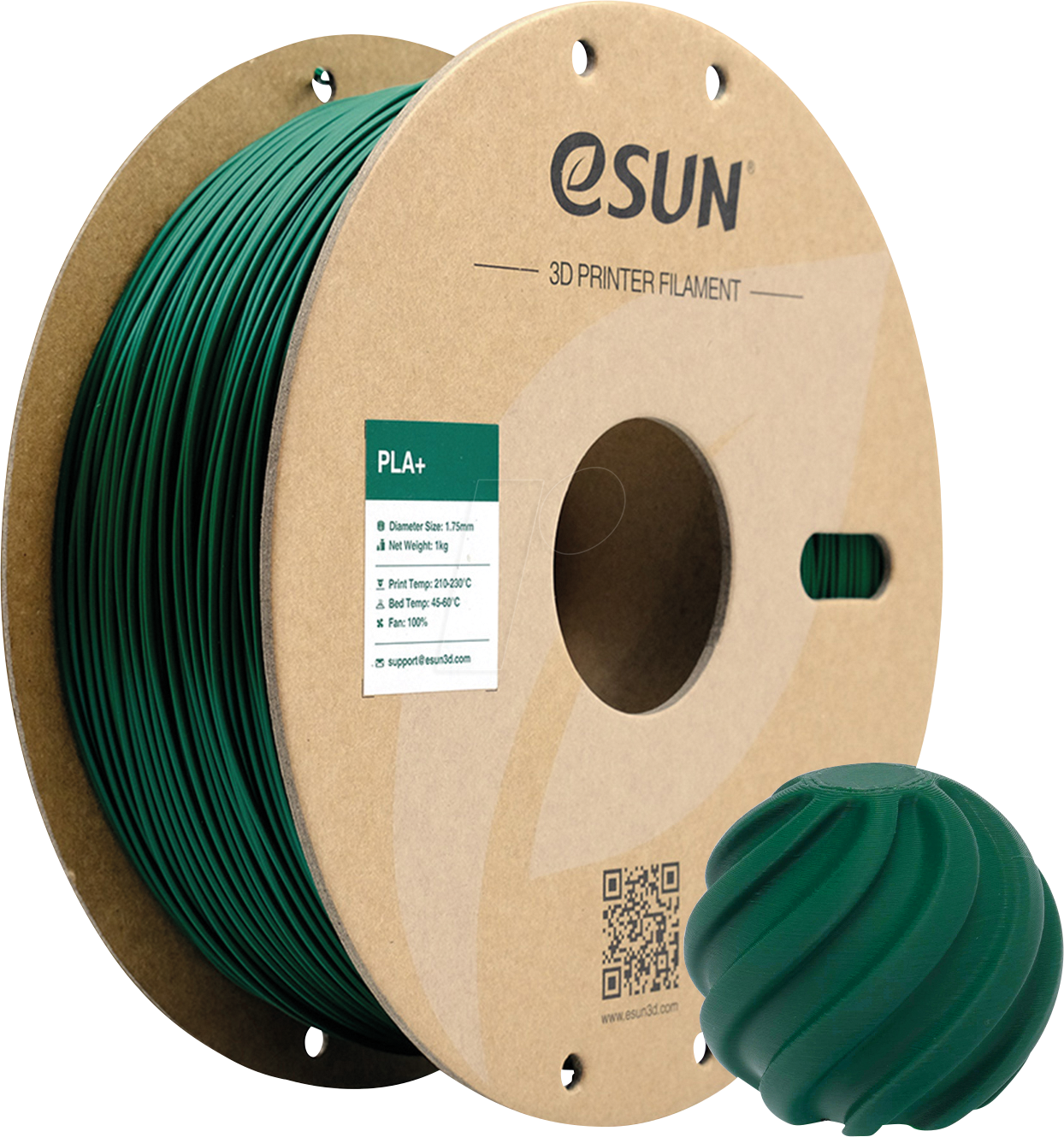 ESUN 72216440 - Filament, PLA+, 1,75 mm, hellkhaki, 1 kg