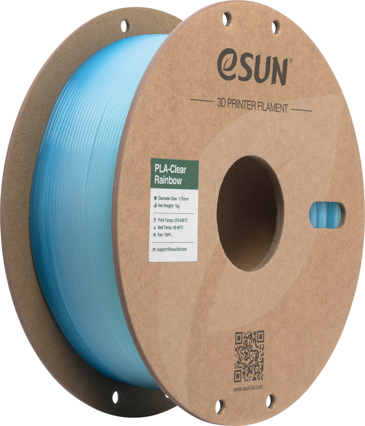 6922572217942 - 72217942 - Filament PLA-Clear 175 mm durchscheinendes blauweiß 1 kg