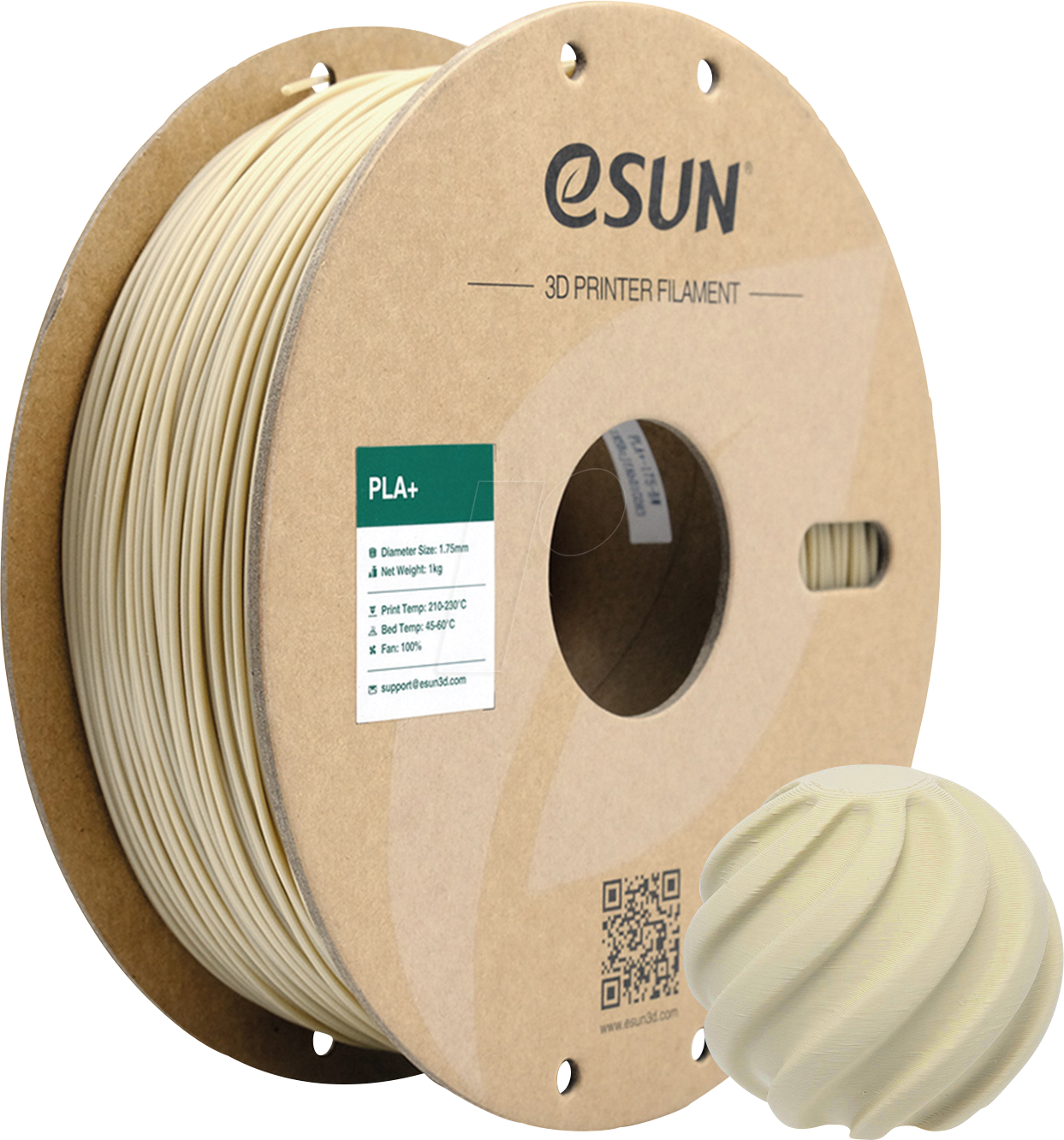6922572219335 - 72219335 - Filament PLA+ 175 mm knochenweiß 1 kg