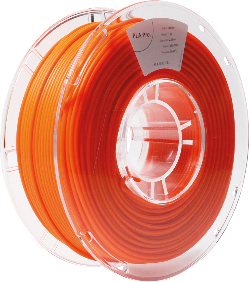 PMMA-1009-022 - Filament, PLA Pro, Orange, 2,85 mm, 1 kg