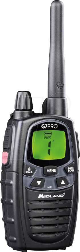 8011869201950 - G7 Pro Single pmr + lpd Funkgerät 16 Kanäle (C109014) - Midland 8011869201950 - G7 Pro Single pmr + lpd Funkgerät 16 Kanäle (C109014) - Midland