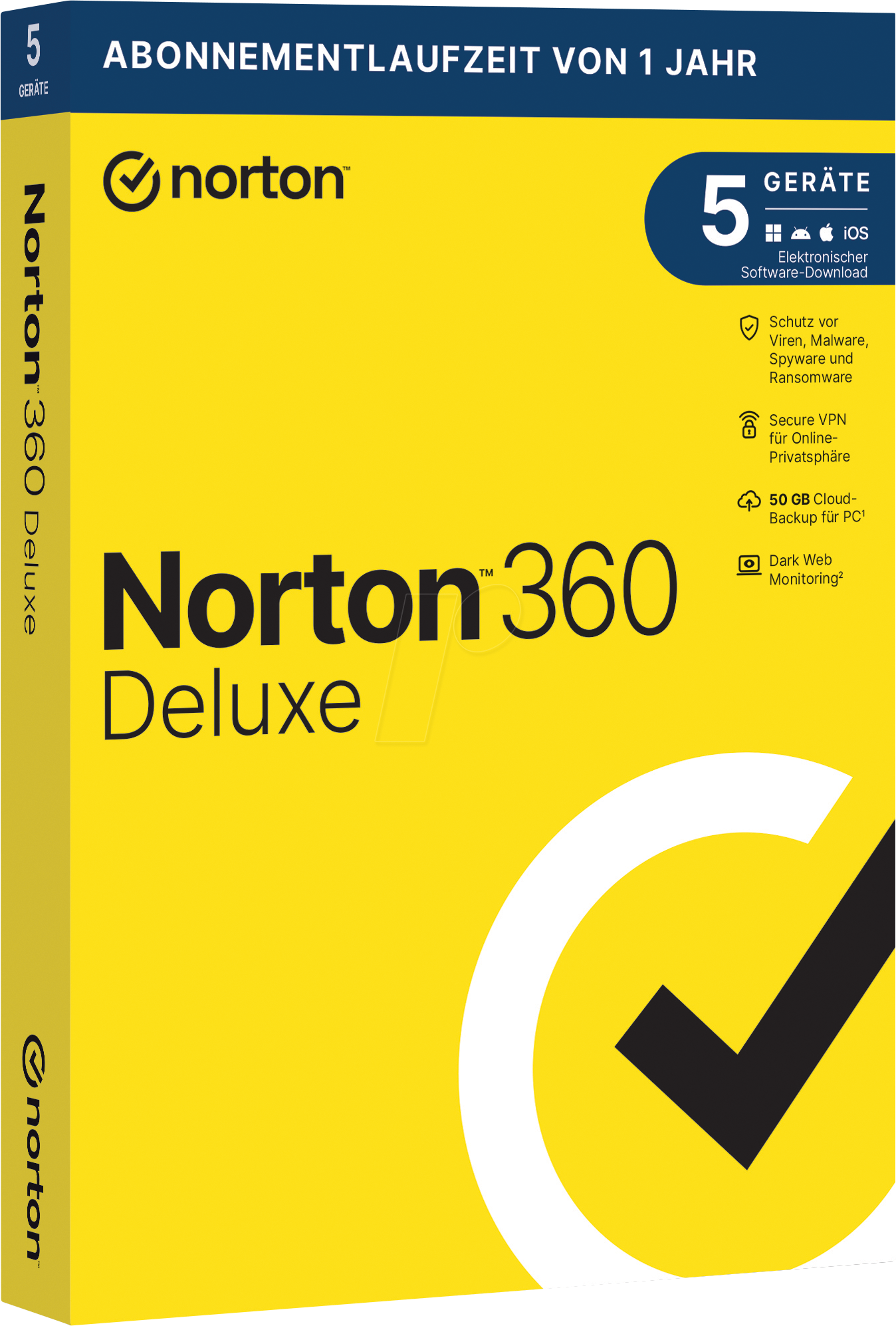 NORTON 360 DELUX - Norton 360 Deluxe für 5 PCs, Mac, Android, iOS