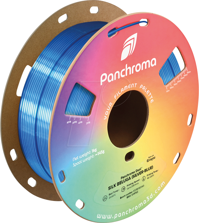 6938936715931 - POLYMAKER CA3024 - Filament Panchroma PLA Dual Silk Beluga 175 mm 1 kg 6938936715931 - POLYMAKER CA3024 - Filament Panchroma PLA Dual Silk Beluga 175 mm 1 kg