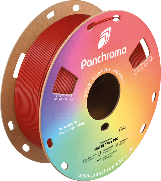 6938936714903 - POLYMAKER CA4013 - Filament Panchroma PLA Matte Army Red 175 mm 1 kg
