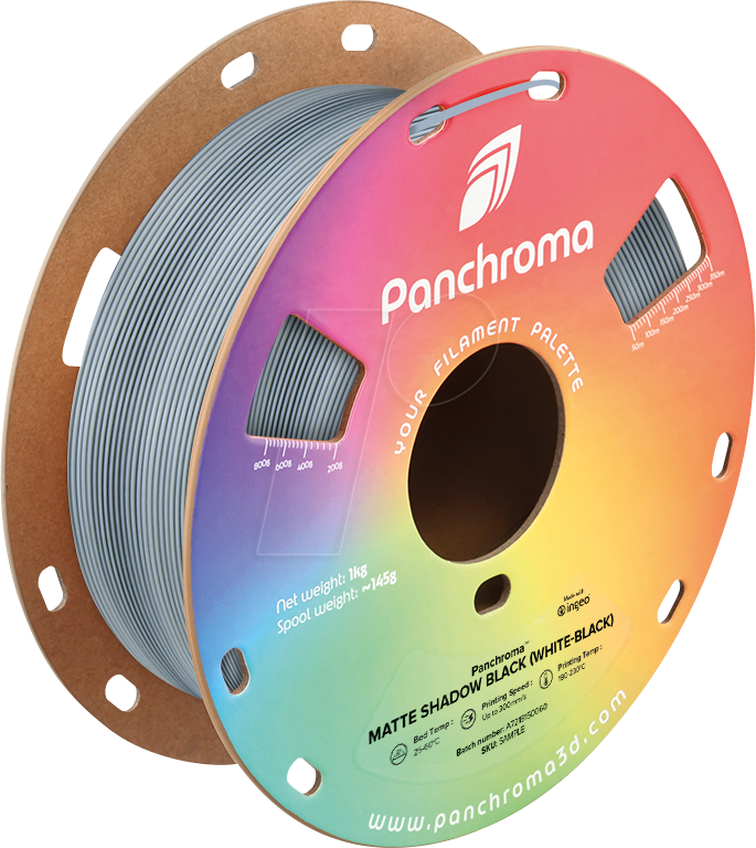 6938936715870 - POLYMAKER CA4049 - Filament Panchroma PLA Dual Matte Shadow Black 175 mm 1 kg