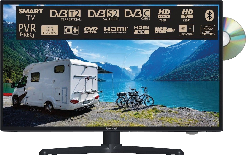 4260035679770 - Reflexion LDDW19i+ LED-TV 47 cm 19 Zoll EEK F (A - G) CI+ DVB-C DVB-T DVB-T2 DVB-T2 HD Full HD Smart TV WLAN Schwarz 4260035679770 - Reflexion LDDW19i+ LED-TV 47 cm 19 Zoll EEK F (A - G) CI+ DVB-C DVB-T DVB-T2 DVB-T2 HD Full HD Smart TV WLAN Schwarz