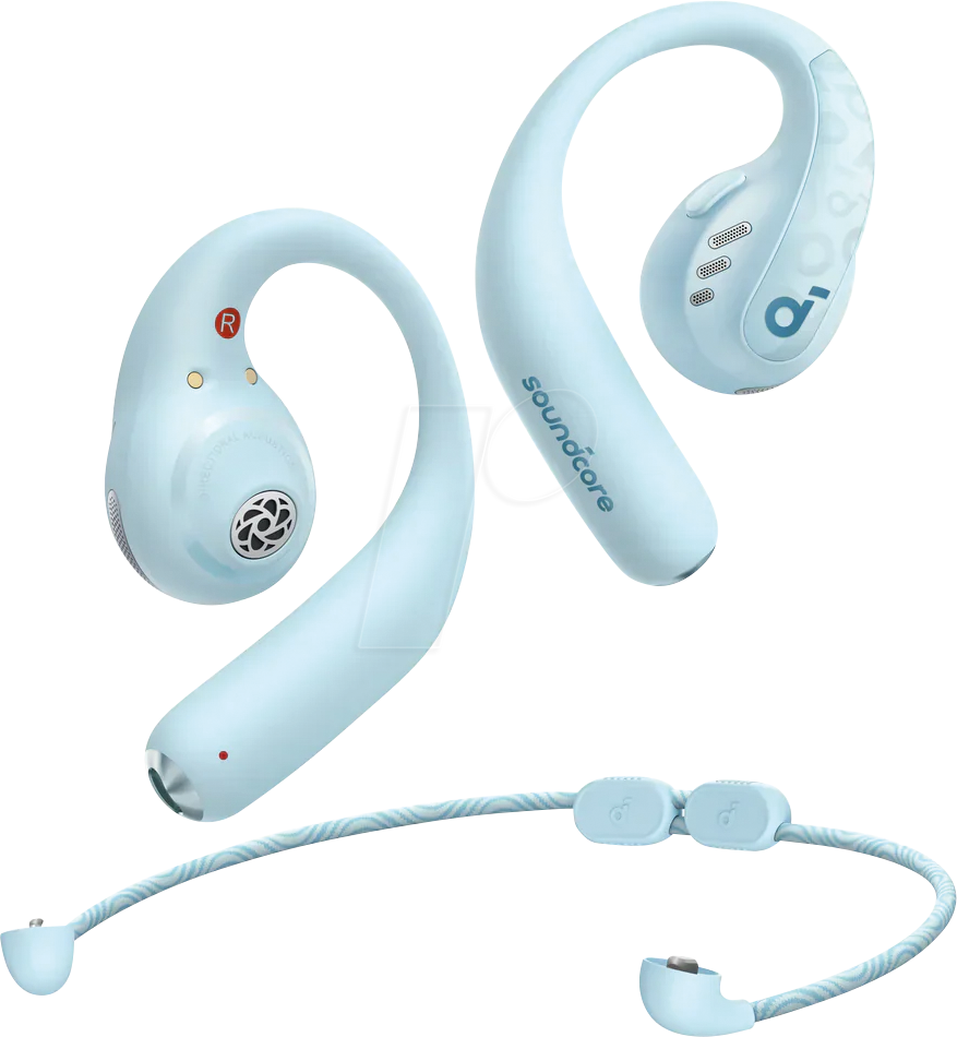 Soundcore AeroFit Pro kabellose Bluetooth Sport Kopfhörer Anrufe IPX5 Aquamarin