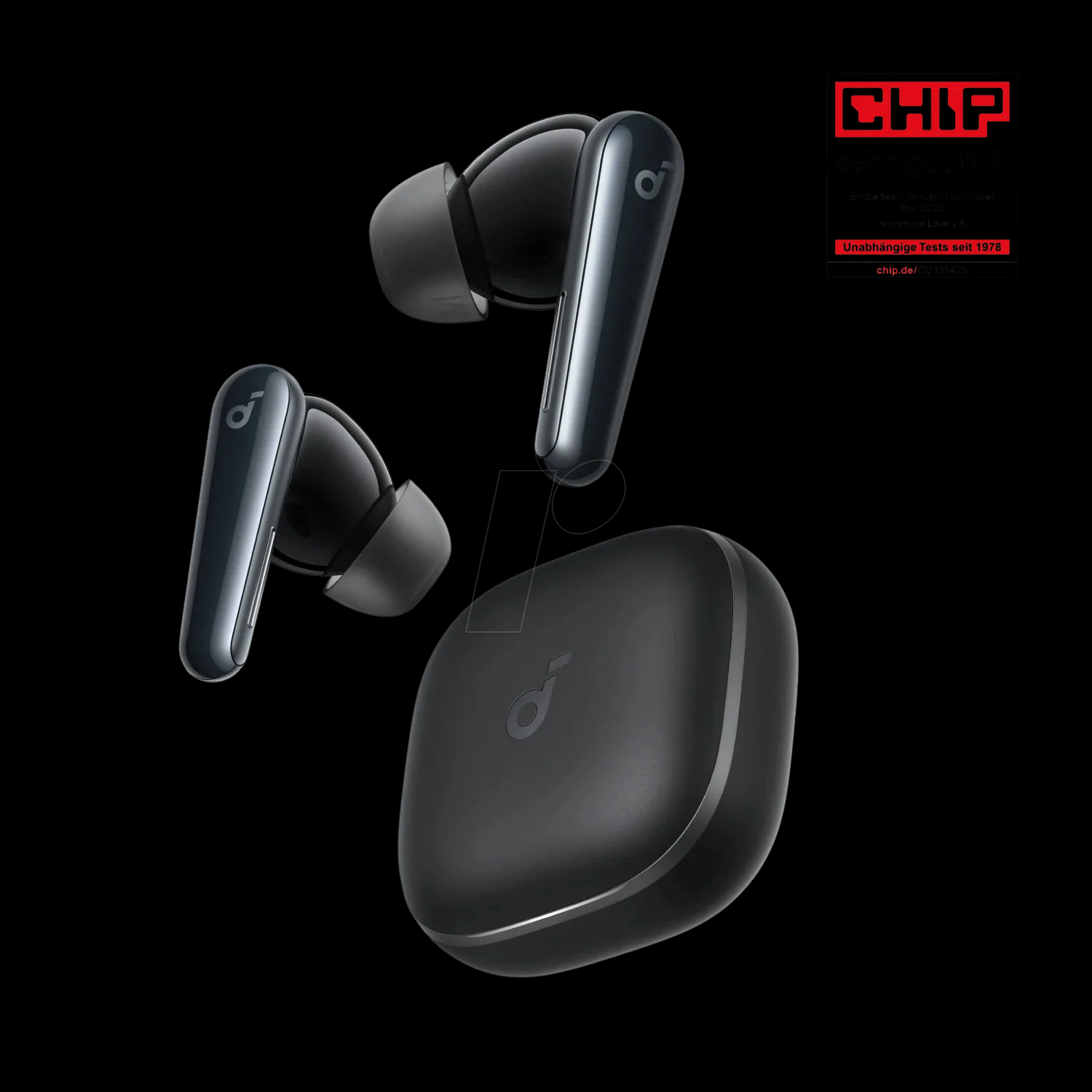 0194644291334 - Soundcore Liberty 5 - True Wireless-Kopfhörer mit Mikrofon - im Ohr - Bluetooth - aktive Rauschunterdrückung - Schwarz