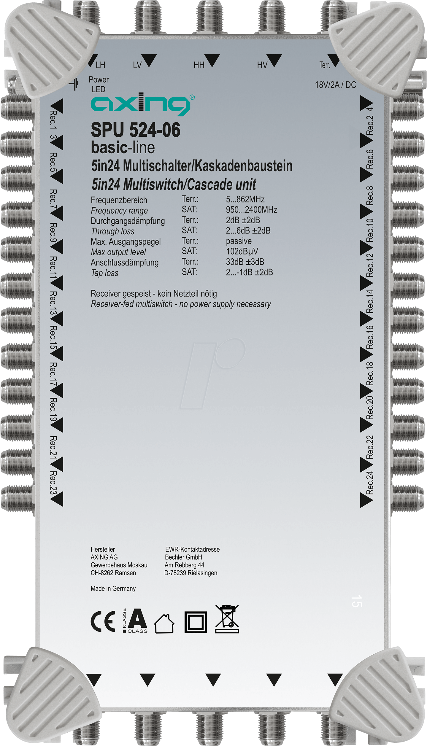 SPU 524-06 - Multischalter, 5 in 24, Kaskadebaustein, basic-line