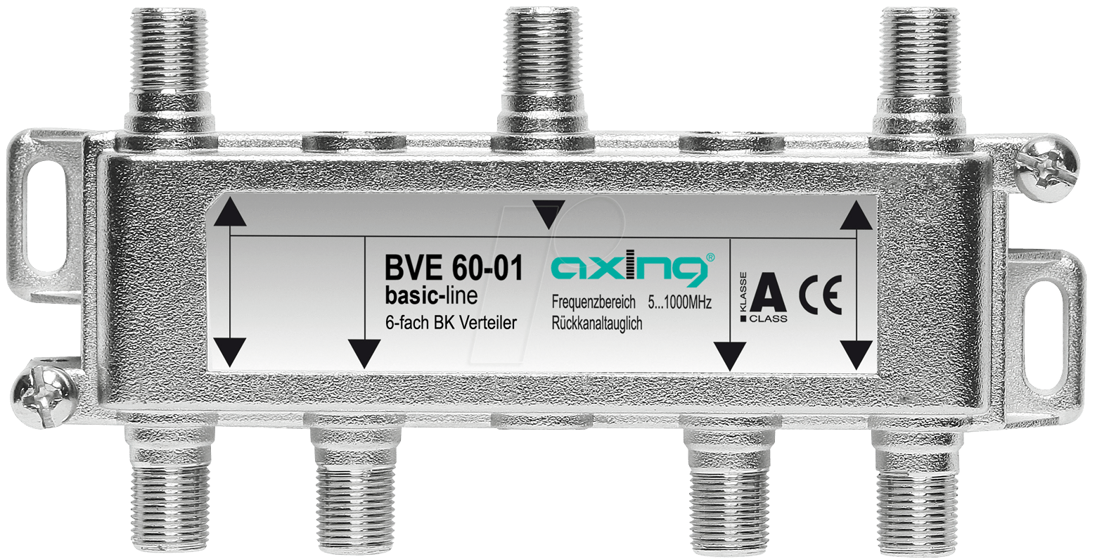 BVE 60-01 - Verteiler, 5-1006 MHz, 6-fach, 9,3 - 11,5 dB