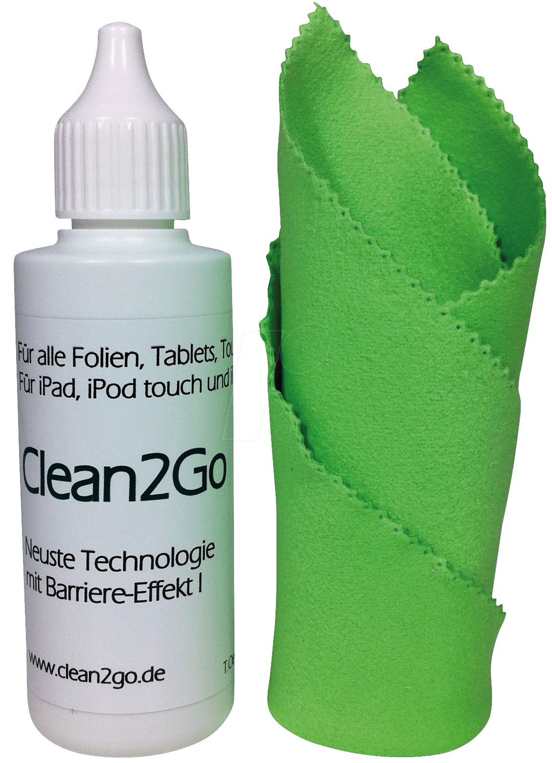 4002691820451 - CLEAN2GO - Reinigungsflüssigkeit Microfasertuch