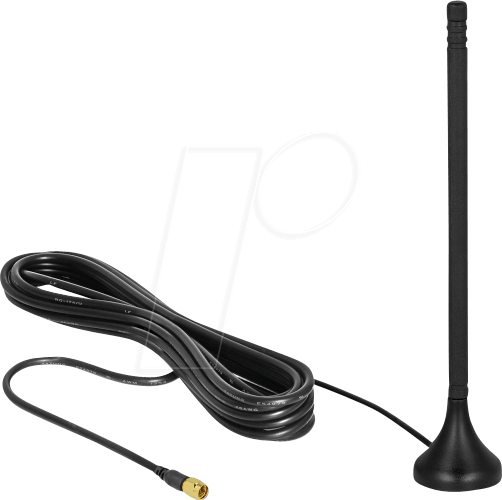 DELOCK 12588 - Antenne LTE SMA Stecker 3 - 5 dBi 12,5 cm starr omnidirektional