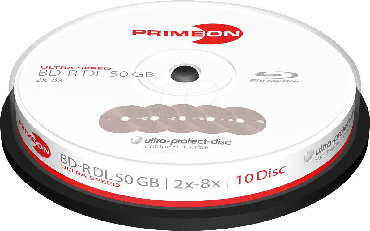 PRIM 2761311 - BD-R DL 50GB, 10-er Cakebox