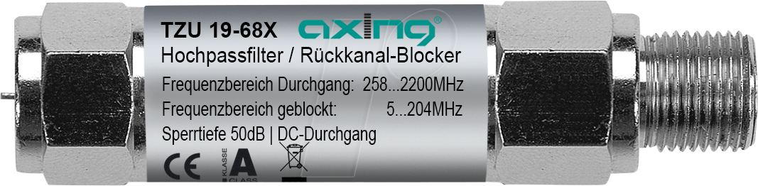 TZU 19-68X - Hochpassfilter | Rückkanal-Blocker