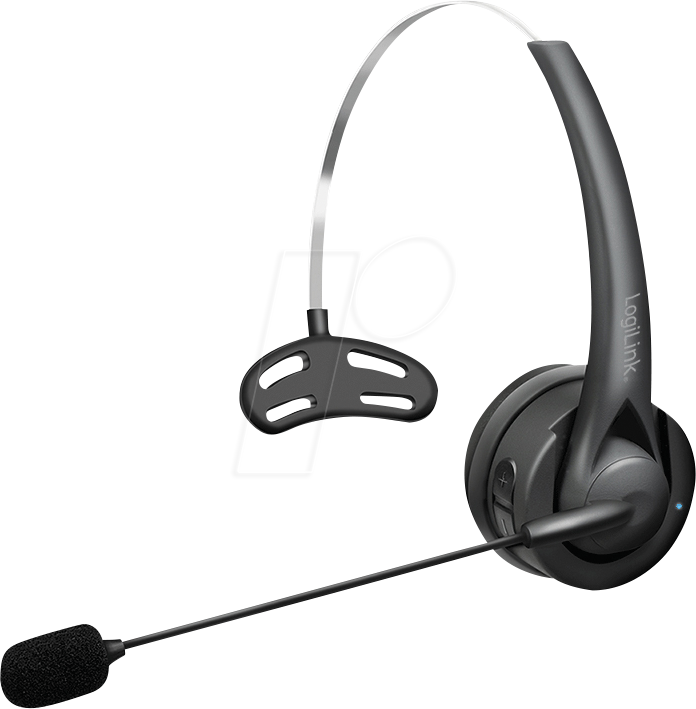 LogiLink BT0075 kabellose Bluetooth 6.0 Mono Headsets für Büro schwarz