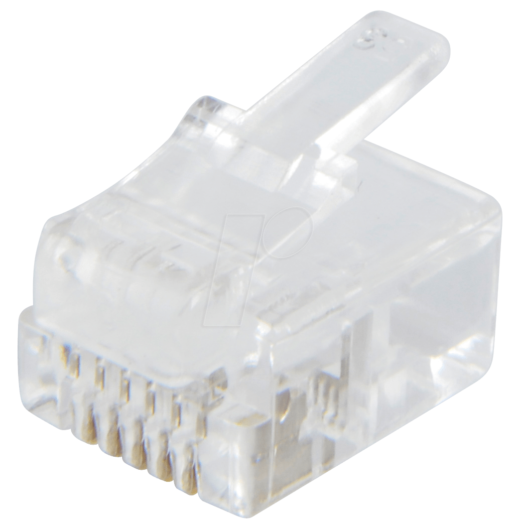 FREI Conector macho modular RJ12, 6 contactos, 6 equipados | Conectores ...