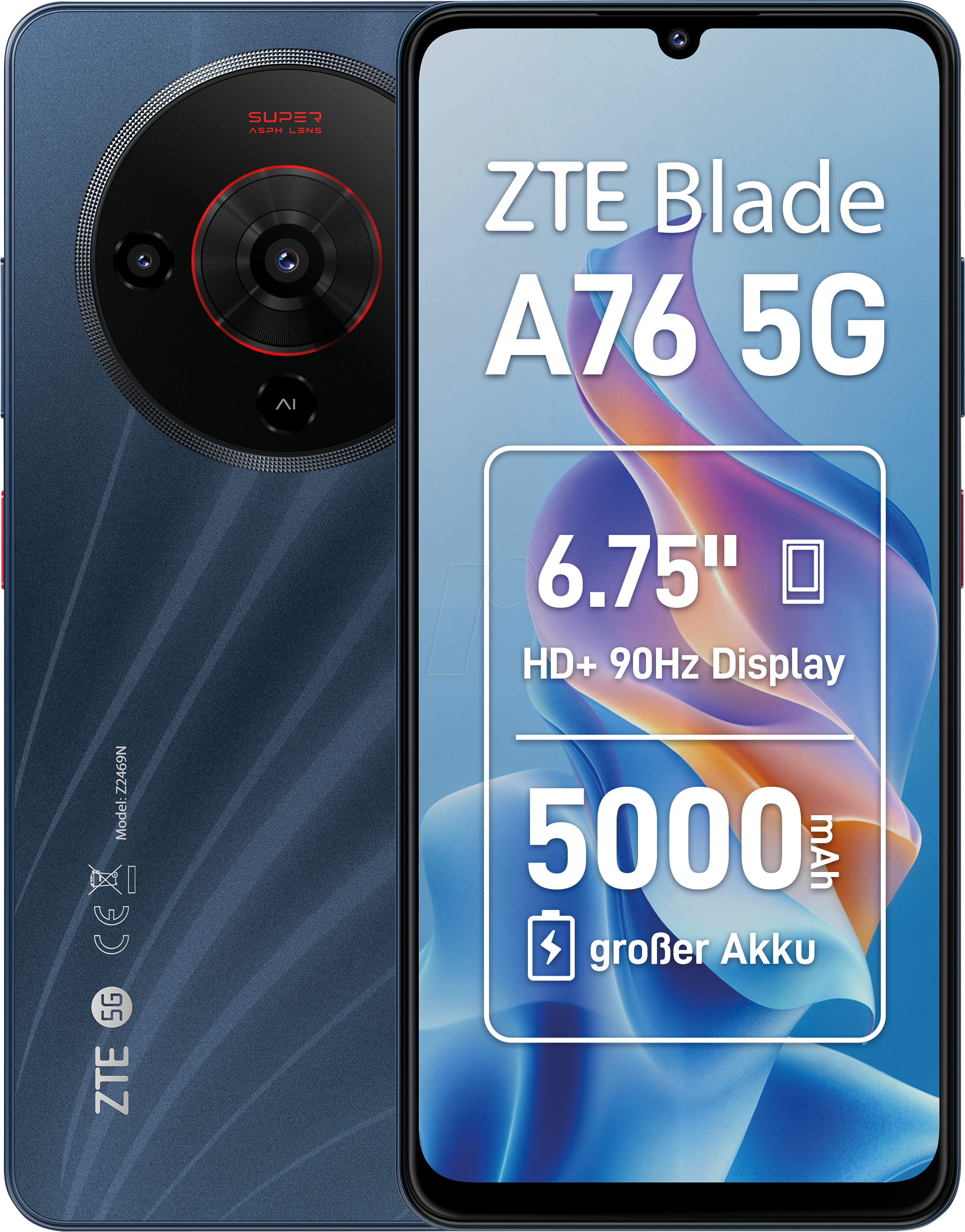 6902176144905 - ZTE A76 5G SW - Smartphone Blade A76 5G schwarz