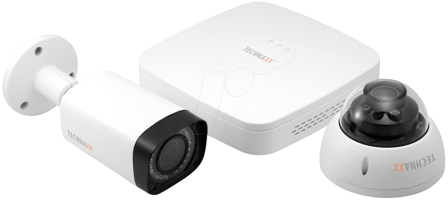 TECHNAXX 4564 - Netzwerk-Videorekorder, Set inkl. 2 Kameras