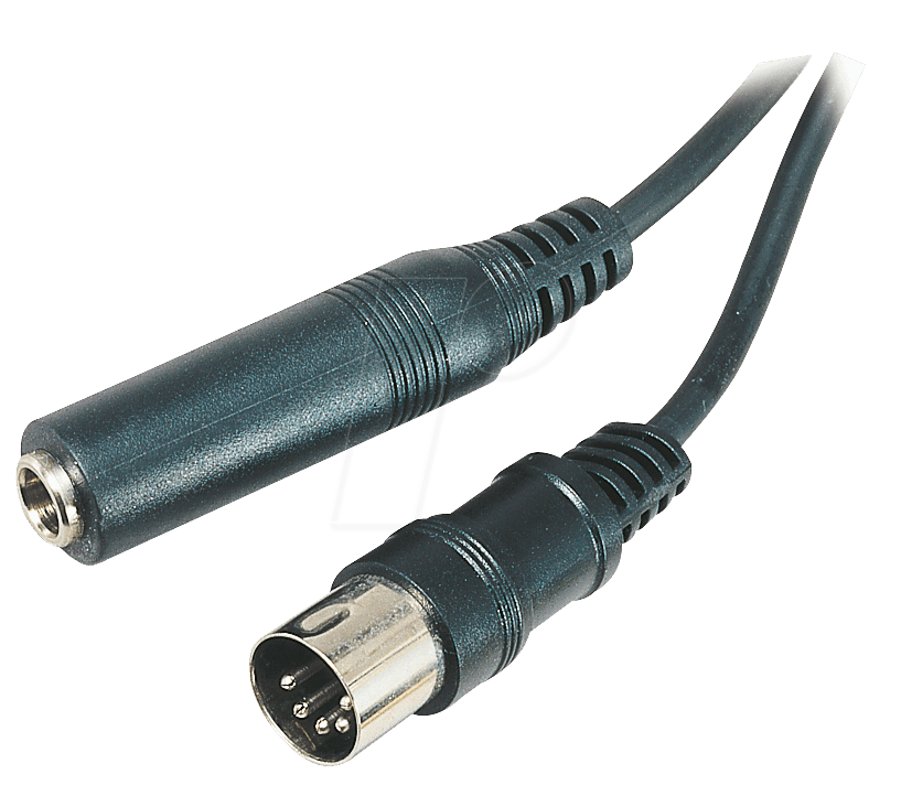 AVK 124: Audio- - Video Kabel, 5-pol DIN Stecker auf Kupplung, 5 m