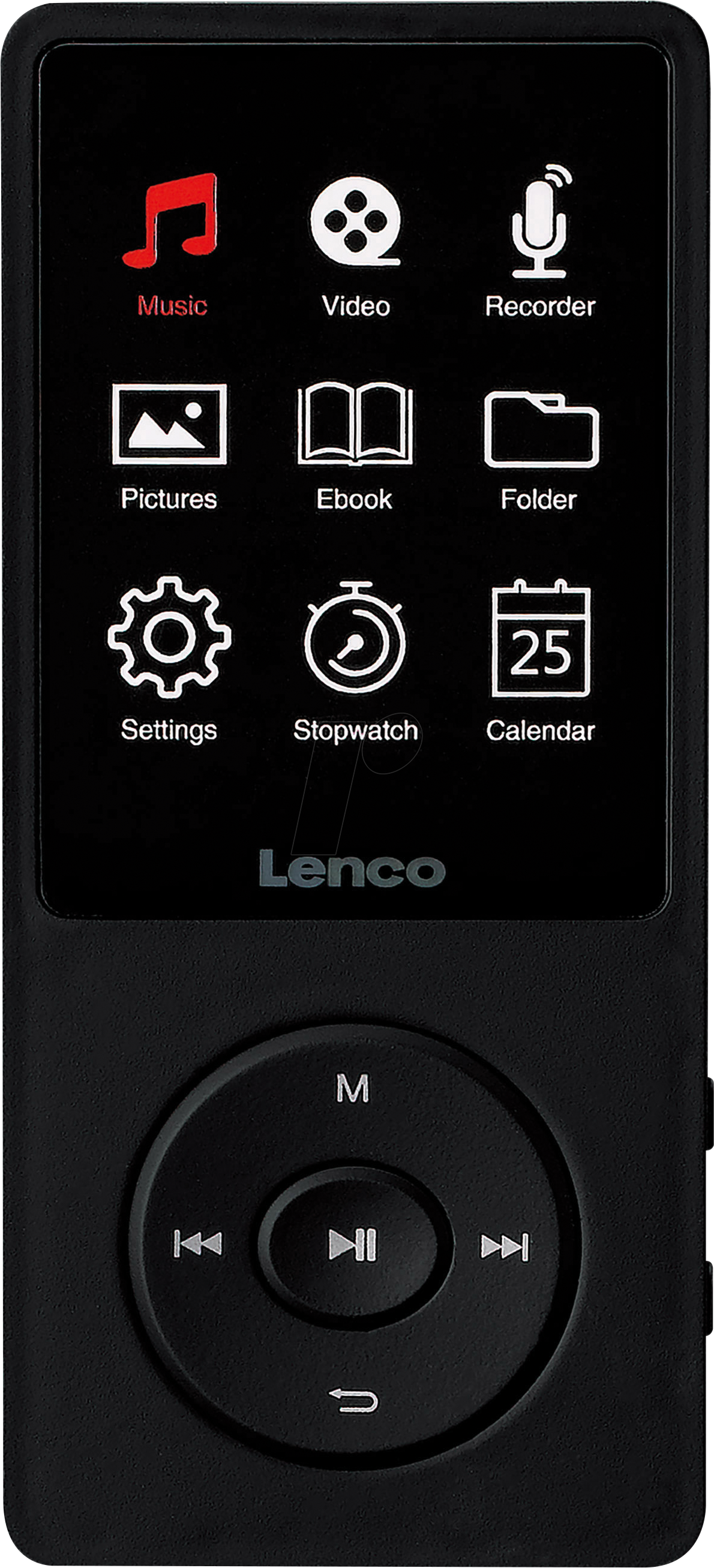 Lenco LENCO Xemio-669BK MP4-Player mit großem Display Akku 8GB grau