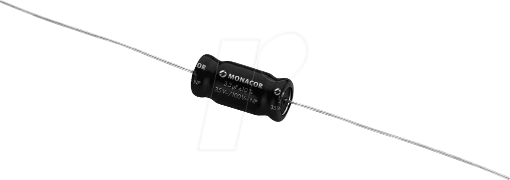 MON LSC-33NP - MONACOR Bipolare Elektrolytkondensatoren, 3,3 µF