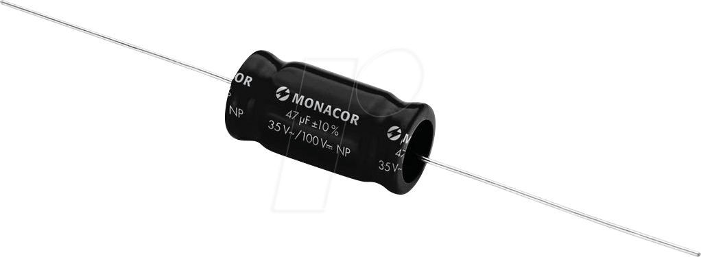 MON LSC-470NP - MONACOR Bipolare Elektrolytkondensatoren, 47 µF